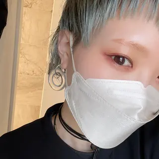 ショート カラー パーマ キッズ アイブロウ SANDRO所属・SANDRO eno☺︎のヘアスタイル