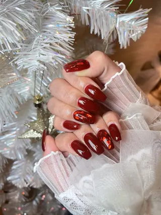 ネイル 23時まで❤︎韓国、 ワンホンネイルのネイルデザイン