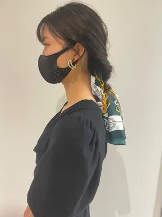 セミロング ヘアアレンジ ブリーチ/レイヤー 🌻Mutsumiのヘアスタイル