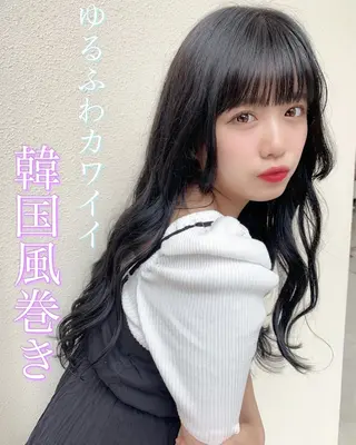 ロング カラー Puamelia 名古屋所属・韓国風ヘア✻透明感 カラー✻yukaのヘアスタイル