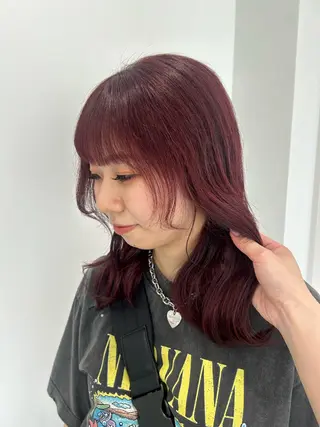 ミディアム カラー 愛結 暖色カラー🎀🩰のヘアスタイル