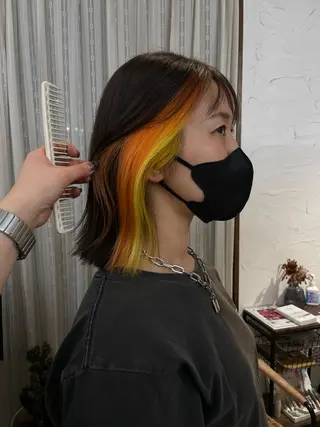 ミディアム カラー niuniu所属・萩原 見咲のヘアスタイル