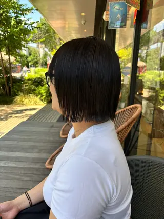 ミディアム カラー パーマ ヘアアレンジ 加藤 愛実のヘアスタイル