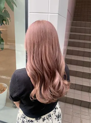 セミロング カラー soëll所属・🤍そぶえ　ゆうな/ 暖色カラー/縮毛矯正のヘアスタイル