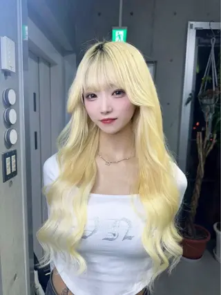 ロング カラー 名古屋のピンク好き かずくん🦩のヘアスタイル