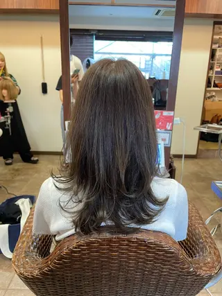 セミロング ヘアアレンジ 本田 知範のヘアスタイル