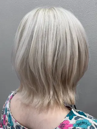 ミディアム カラー ハイトーン/韓国風/ 艶髪/吉祥寺のヘアスタイル