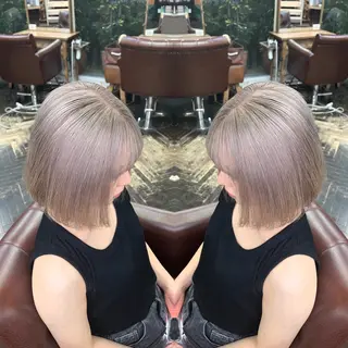 ミディアム カラー ハイライト/レイヤー /ハイトーン/AOIのヘアスタイル