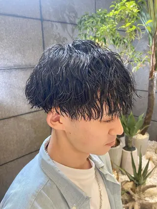 ショート パーマ メンズ 酸スト/フェザー パーマ/三谷海斗のヘアスタイル