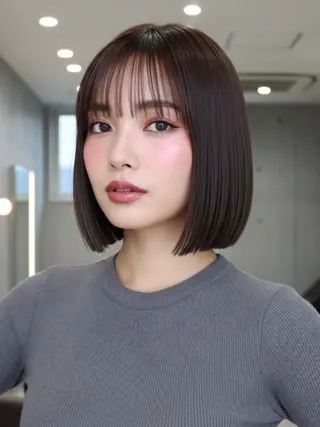 ミディアム 似合わせボブ✖️ 韓国レイヤー✨小関のヘアスタイル