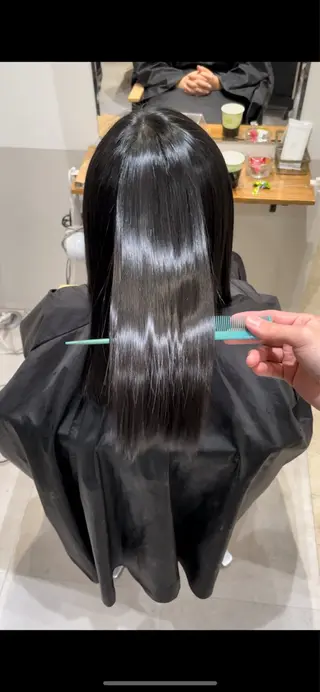 ロング パーマ 髪質改善ストレー ト指名NO.1林駿希のヘアスタイル