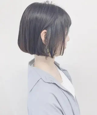 ショート カラー 色白に見える暗髪 梅田・増田のヘアスタイル