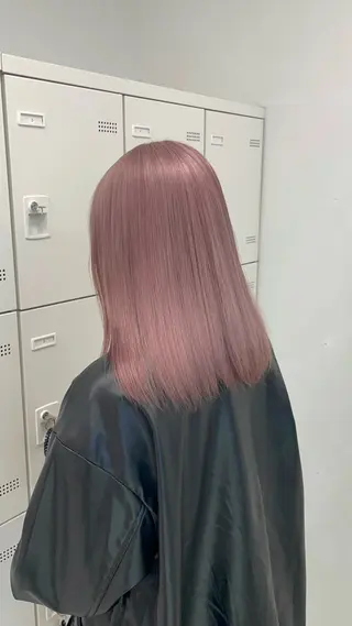 ミディアム カラー ヘアアレンジ 韓国レイヤーカット /韓国トレンドカラーのヘアスタイル