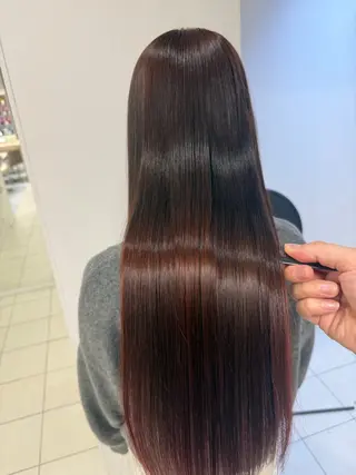 ロング カラー 髪質改善/縮毛矯正 /ブリーチ矯正/岡部のヘアスタイル