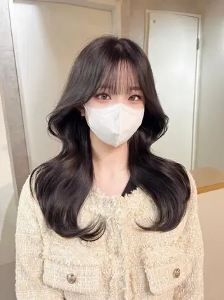 セミロング カラー 韓国レイヤー/ 顔周り💕田中将吾のヘアスタイル