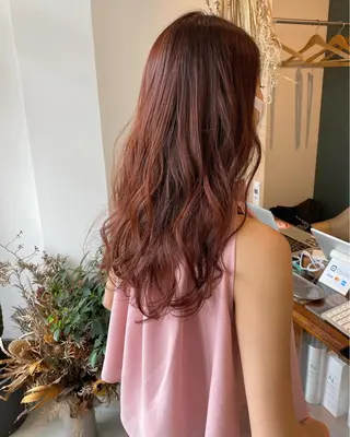 セミロング カラー パーマ OVER→三軒茶屋 /縮毛矯正・髪質改善のヘアスタイル