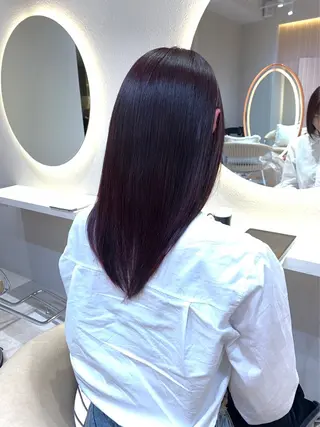 セミロング 🩵縮毛矯正・ボブ 岩原朋也🩵のヘアスタイル