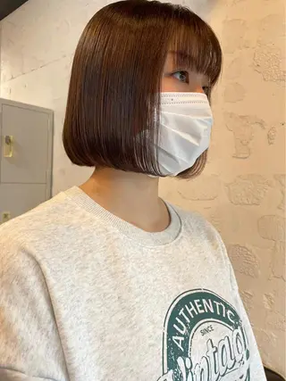 ショート カラー ヘアアレンジ satsuki 暖色・ブラウンカラーのヘアスタイル