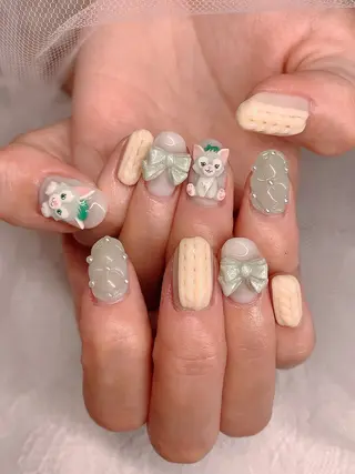 ネイル シェアサロンLei.g(レイジー)所属・3Dアートネイル💗 都築レナのネイルデザイン