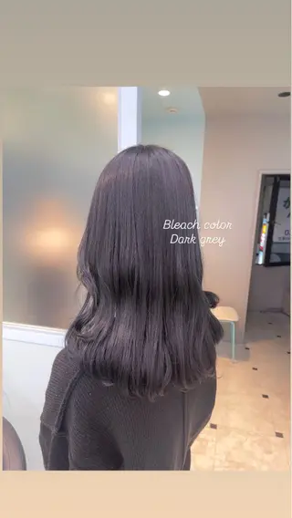 ミディアム カラー 🤍💕ブリーチカラ ーAyaka💕🤍のヘアスタイル