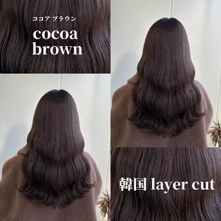 ロング カラー ヘアアレンジ 《暖色/韓国hair 》🇰🇷桑原ユキネのヘアスタイル