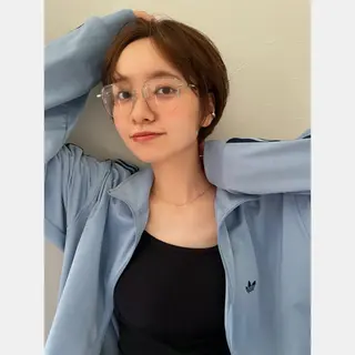 ショート カラー 韓国レイヤー/透明感 ♡YUUNAのヘアスタイル