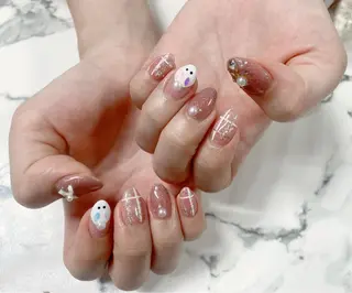 ロング カラー ネイル Q Free nailsのネイルデザイン