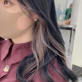 セミロング 透明感♡グレージュ ♡ミルクティー♡のヘアスタイル