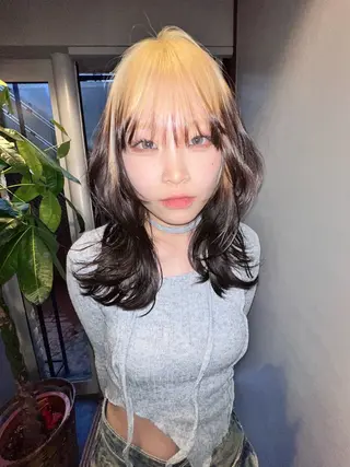 ミディアム カラー haco＋所属・圧倒的デザイン力 店長🎨RENAのヘアスタイル