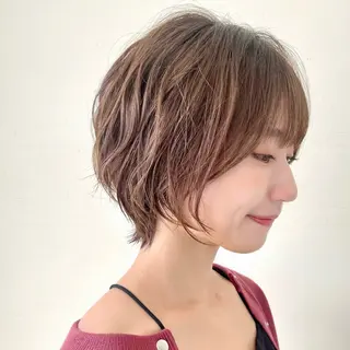 ショート カラー クローバー八木店所属・白髪ぼかし/ショート 福原ないとのヘアスタイル