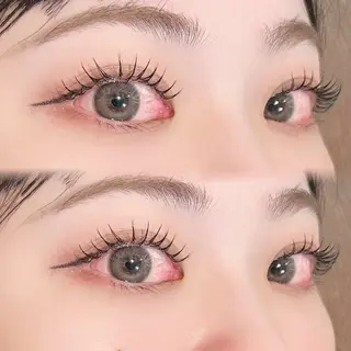 マツエク・マツパ 暖色カラー/アレンジ /束間まつげ🌼のヘアスタイル