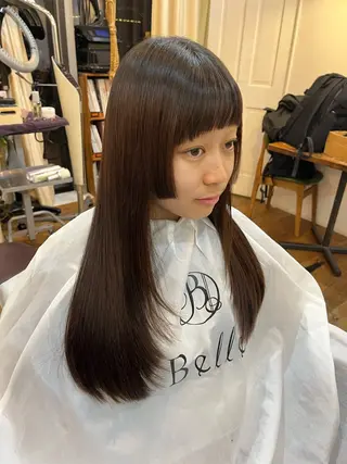 ロング 韓国レイヤーカット/ ハイトーン/マアヤのヘアスタイル