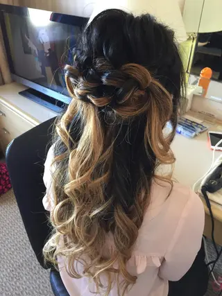 ミディアム セミロング ロング ヘアアレンジ ヘアメ/着付け 清水玲歌のヘアスタイル