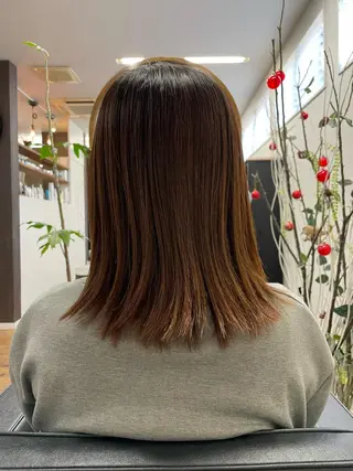 セミロング 市川 舞のヘアスタイル