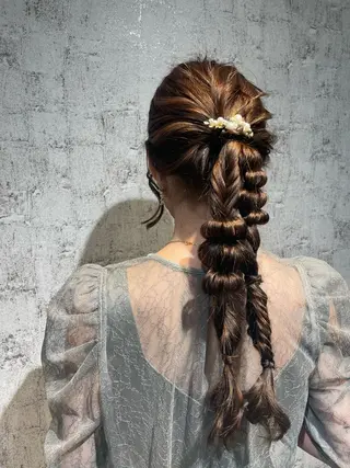 ロング カラー ヘアアレンジ 韓国風/メンズ アイブロウワックスの眉毛・アイブロウイメージ