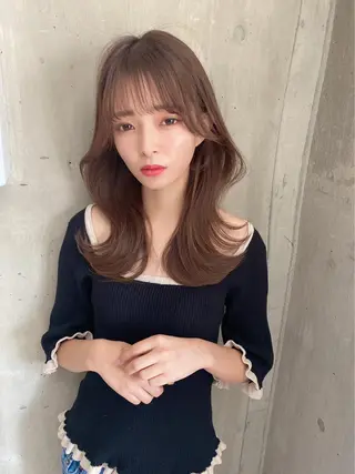 セミロング カラー 美髪/カラー 美容院🌈渡辺隼也のヘアスタイル