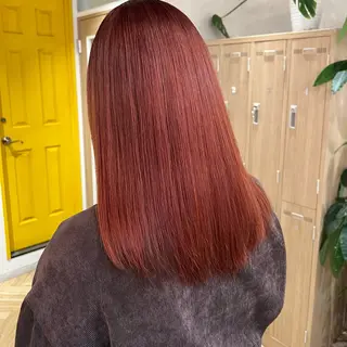 セミロング カラー 艶カラー/韓国顔周り 🎀mamiのヘアスタイル