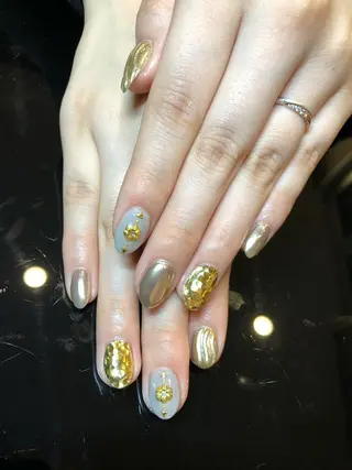 ミディアム ネイル 💎ビューティサロン 湘南　RIRAN💎のネイルデザイン