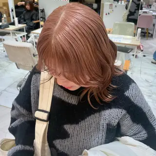 セミロング カラー 透明感カラー/ 縮毛矯正/ユイ☆彡のヘアスタイル