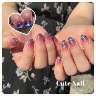 ネイル GO TODAY SHAiRE SALON原宿 Liber所属・️🫧もこ 艶感ネイル🫧のネイルデザイン