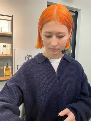 ショート カラー レイヤーカット🌙 縮毛矯正🪞ヒロキのヘアスタイル