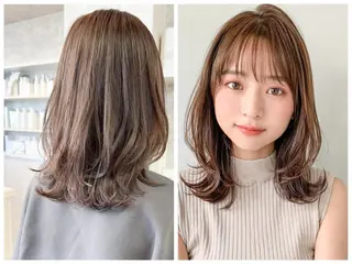 セミロング 大谷 歩未のヘアスタイル