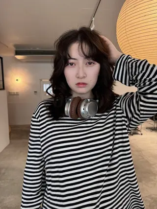 セミロング パーマ noi所属・岡崎パーマ 岡山裕成のヘアスタイル