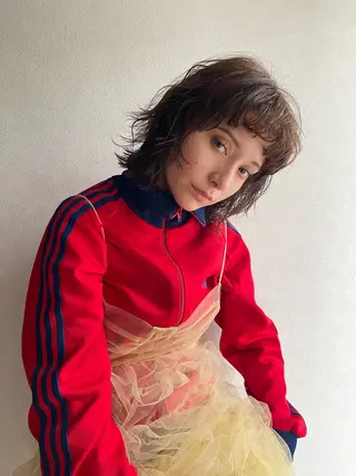 ミディアム カラー パーマ ヘアアレンジ メンズ キッズ 【暗め透明感カラー】 【インナー】小島良太のヘアスタイル