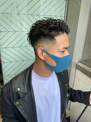 パーマ メンズ Le'a所属・渋谷/フェード/ 國分 翔のヘアスタイル