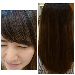 セミロング kawabe maikoのヘアスタイル