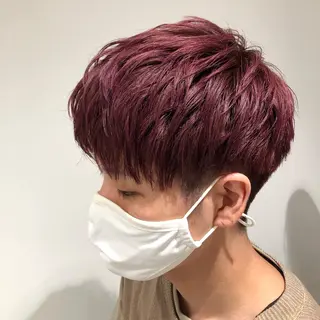 ショート カラー パーマ ヘアアレンジ メンズ パーソナルカラー合わ せたカラー🤍なつみのヘアスタイル