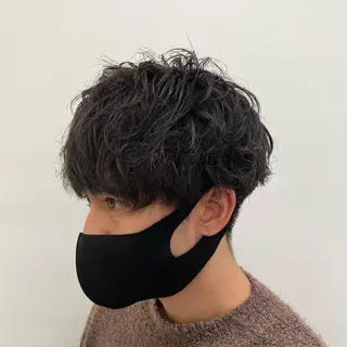 ミディアム パーマ ヘアアレンジ メンズ メンズ特化 水口湧太のヘアスタイル