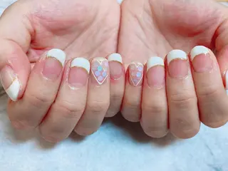 ネイル ネイルリボン 受付スタッフのネイルデザイン