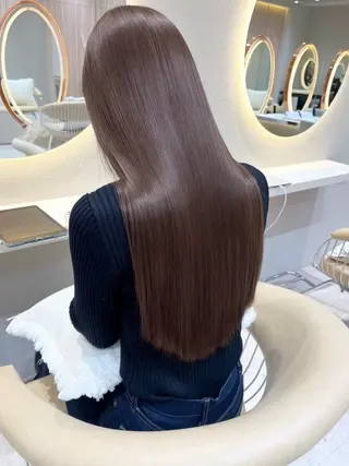 ロング カラー 韓国レイヤー/縮毛 透明感カラー興津史弥のヘアスタイル